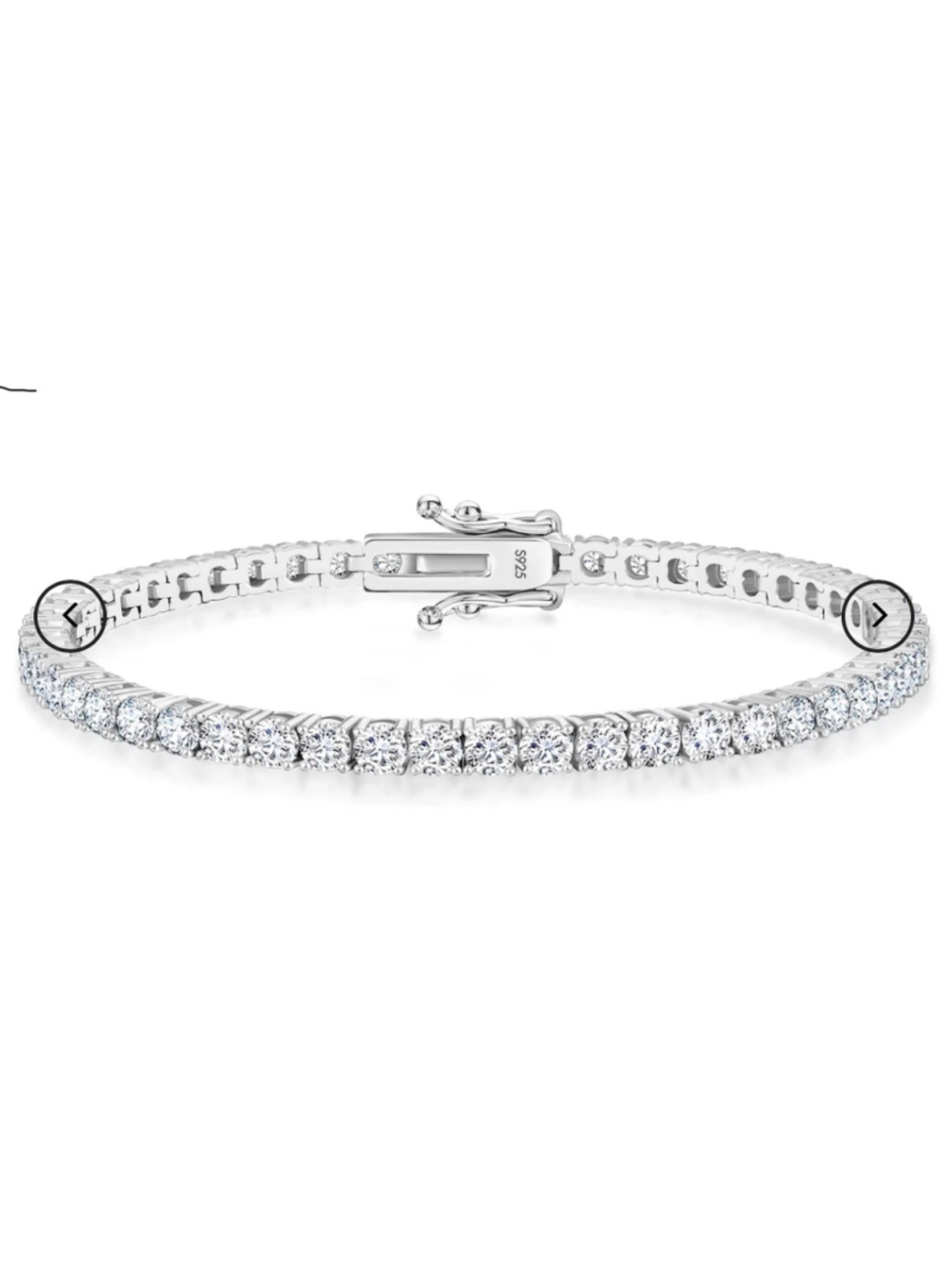 Women's KRKC&CO Silver & Moissanite 7” Tennis Bracelet